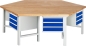 Preview: Gruppenwerkbank 427, B2700xT2340xH790-1140mm, 6x3Schubladen-TA