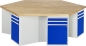 Preview: Gruppenwerkbank 492, B2700xT2340xH890mm, 6x2Schubladen-TA, 6x1Tür