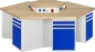 Preview: Gruppenwerkbank 492-EA, B2700xT2340xH890mm, 6x2Schubladen-TA, 6x1Tür