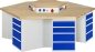 Preview: Gruppenwerkbank 498-EA, B2700xT2340xH890mm, 6x4Schubladen-TA