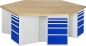 Preview: Gruppenwerkbank 499, B2700xT2340xH890mm, 6x5Schubladen-TA