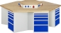 Preview: Gruppenwerkbank 499-EA, B2700xT2340xH890mm, 6x5Schubladen-TA