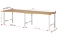 Preview: Werkbank höhenverstellbar 7000-1, B3000xT700xH790-1140mm