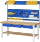 Preview: Werkbank höhenverstellbar 7001A1, B2500xT700xH790-1140mm, 2xSchublade-TA