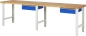 Preview: Werkbank höhenverstellbar 7001A1, B3000xT700xH790-1140mm, 2xSchublade-TA
