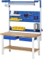 Preview: Werkbank höhenverstellbar 7001A7, B1500xT700xH790-1140mm, 1xSchublade-TA