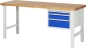 Preview: Werkbank höhenverstellbar 7126A1, B2000xT700xH790-1140mm, 3xSchublade-TA