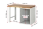Preview: Werkbank 7510A1, B1250xT700xH890mm, 4xSchublade-TA
