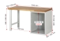Preview: Werkbank 7510A1, B1500xT700xH890mm, 4xSchublade-TA