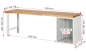 Preview: Werkbank 7510A1, B2500xT700xH890mm, 4xSchublade-TA