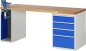 Preview: Werkbank 7510A2, B2000xT700xH890mm, 4xSchublade-TA, 1xSSKL