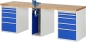 Preview: Werkbank 7511A0, B2500xT700xH890mm, 10xSchublade-TA, 1xSSKL