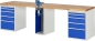 Preview: Werkbank 7511A0, B3000xT700xH890mm, 10xSchublade-TA, 1xSSKL