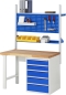 Preview: Werkbank 7511A1, B1250xT700xH890mm, 5xSchublade-TA