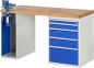 Preview: Werkbank 7511A2, B1500xT700xH890mm, 5xSchublade-TA, 1xSSKL