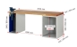 Preview: Werkbank 7511A2, B2000xT700xH890mm, 5xSchublade-TA, 1xSSKL