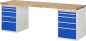 Preview: Werkbank 7511A3, B2500xT700xH890mm, 10xSchublade-TA