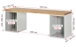 Preview: Werkbank 7511A3, B2500xT700xH890mm, 10xSchublade-TA