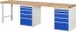 Preview: Werkbank 7511A8, B3000xT700xH890mm, 10xSchublade-TA