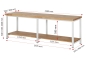Preview: Werkbank höhenverstellbar 8000-7, B2500xT700xH840-1040mm