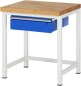 Preview: Werkbank höhenverstellbar 8001A1, B750xT700xH840-1040mm, 1xSchublade-TA