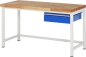 Preview: Werkbank höhenverstellbar 8001A1, B1500xT700xH840-1040mm, 1xSchublade-TA