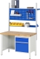 Preview: Werkbank höhenverstellbar 8162A1, B1250xT700xH840-1040mm, 4xSchublade-TA