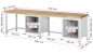 Preview: Werkbank höhenverstellbar 8162A1, B3000xT700xH840-1040mm, 8xSchublade-TA