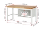 Preview: Werkbank höhenverstellbar 8225A1, B1500xT700xH840-1040mm, 2xSchublade-TA