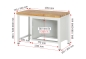 Preview: Werkbank höhenverstellbar 8259A1, B1250xT700xH840-1040mm, 3xSchublade-TA