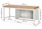 Preview: Werkbank höhenverstellbar 8359A1, B2000xT700xH840-1040mm, 3xSchublade-TA