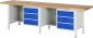 Preview: Werkbank höhenverstellbar 8452A2, B3000xT700xH840-1040mm, 6xSchublade-TA