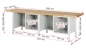 Preview: Werkbank höhenverstellbar 8453A2, B3000xT700xH840-1040mm, 8xSchublade-TA