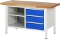 Preview: Werkbank höhenverstellbar 8462A2, B1500xT700xH840-1040mm, 3xSchublade-TA