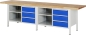 Preview: Werkbank höhenverstellbar 8462A2, B3000xT700xH840-1040mm, 6xSchublade-TA