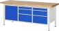 Preview: Werkbank höhenverstellbar 8570A2, B2000xT700xH840-1040mm, 6xSchublade-TA, 1xTür