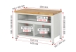 Preview: Werkbank höhenverstellbar 8923A2, B1250xT700xH840-1040mm, 9xSchublade-TA