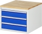 Preview: Schubladenschrank L2.3, B580xT650xH465mm, B-Top-25mm, 3xSchublade-TA