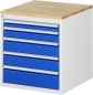 Preview: Schubladenschrank L3.11, B580xT650xH645mm, B-Top-25mm, 5xSchublade-TA