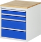 Preview: Schubladenschrank L3.1, B580xT650xH645mm, B-Top-25mm, 4xSchublade-TA