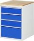 Preview: Schubladenschrank L5.3, B580xT650xH825mm, B-Top-25mm, 4xSchublade-TA