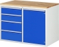 Preview: Schubladenschrank LL5.20.12, B1145xT650xH825mm, B-Top-25mm, 4xSchublade-TA,1xTür