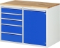 Preview: Schubladenschrank LL5.23.12, B1145xT650xH825mm, B-Top-25mm, 5xSchublade-TA,1xTür