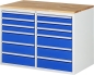 Preview: Schubladenschrank LL5.9.9, B1145xT650xH825mm, B-Top-25mm, 12xSchublade-TA