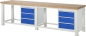Preview: Schwerlastwerkbank-2.500 kg Traglast, B3000xT700xH900xS50mm, 6xSchublade-TA