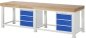 Preview: Schwerlastwerkbank-4.500 kg Traglast, B3000xT900xH900xS100mm, 6xSchublade-TA