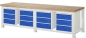 Preview: Schwerlastwerkbank-2.500 kg Traglast, B3000xT900xH900xS50mm, 12xSchublade-TA