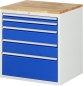 Preview: Schubladenschrank XL5.2, B770xT650xH825mm, B-Top-25mm, 5xSchublade-TA