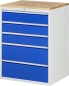 Preview: Schubladenschrank XL7.4, B770xT650xH1035mm, B-Top-25mm, 5xSchublade-TA