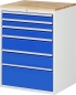 Preview: Schubladenschrank XL7.7, B770xT650xH1035mm, B-Top-25mm, 6xSchublade-TA